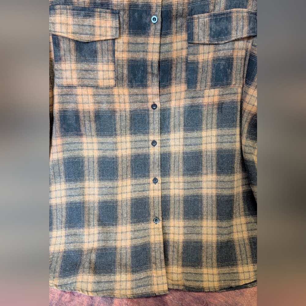 Free Bird Lynyrd Skynyrd Graphic Upcycled Flannel Shirt - Picture 15 of 15